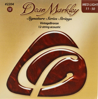 DM2204 Vintage Bronze Комплект струн для 12-струнной акустической гитары, 11-50, Dean Markley от магазина Соло в Иркутске