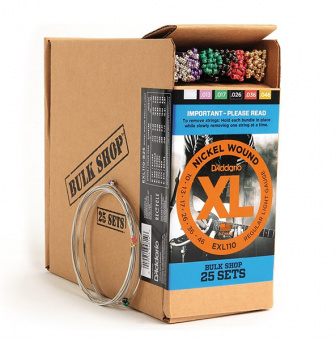 EXL110-B25 XL Nickel Струны для электрогитары, 25 комплектов, Regular Light, 10-46, D'Addario от магазина Соло в Иркутске