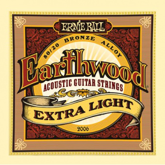 P02006 Earthwood Extra Light Комплект струн для акустической гитары, бронза, 10-50, Ernie Ball от магазина Соло в Иркутске