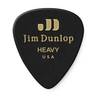 483P03HV Genuine Celluloid Медиаторы, 12шт, толстые, черные, Dunlop от магазина Соло в Иркутске