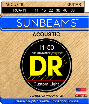 RCA-11 SunBeams Комплект струн для акустической гитары, 11-50, DR от магазина Соло в Иркутске