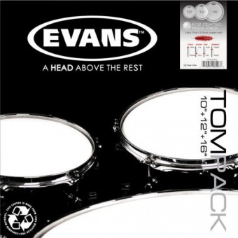 ETP-EC2SCTD-R EC2 Rock Набор пластика для том барабана, с покрытием 10"/12"/16", Evans от магазина Соло в Иркутске