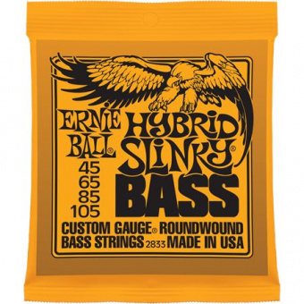 P02833 Hybrid Slinky Bass Комплект струн для бас-гитары, 45-105, никель, Ernie Ball от магазина Соло в Иркутске