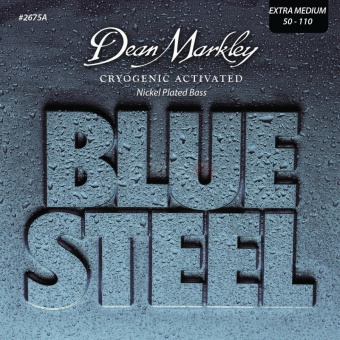 DM2675A Blue Steel NPS Комплект струн для бас-гитары, никелированные, 50-110, Dean Markley от магазина Соло в Иркутске