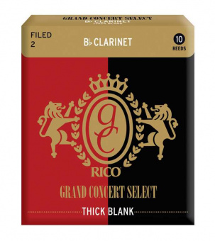 RGT10BCL200 Grand Concert Select Thick Blank Трости для кларнета Bb, размер 2.0, 10шт, Rico от магазина Соло в Иркутске