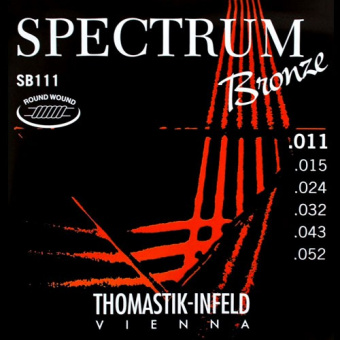 SB111 Spectrum Bronze Комплект струн для акустической гитары, сталь/бронза, 011-052, Thomastik от магазина Соло в Иркутске
