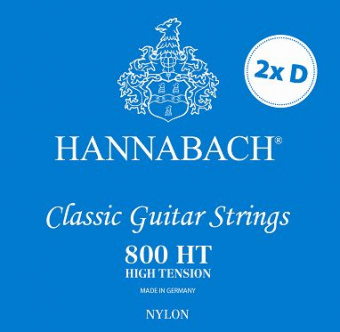 800HT2D Blue SILVER PLATED Комплект струн (две струны РЕ) для классической гитары. Hannabach от магазина Соло в Иркутске