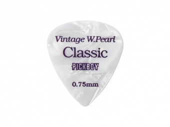 GP-14/075 Celluloid Vintage Classic White Pearl Медиаторы 50шт, толщина 0.75мм, Pickboy от магазина Соло в Иркутске