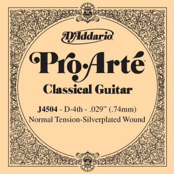 J4504 Pro-Arte Отдельная 4-ая струна для классической гитары, нейлон, норм. натяжение, D'Addario от магазина Соло в Иркутске