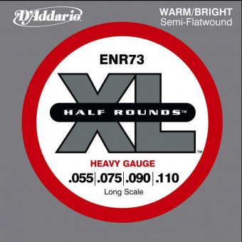 ENR73 Half Rounds Комплект струн для бас-гитары, Heavy, 55-110, D'Addario от магазина Соло в Иркутске