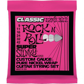 P02253 Pure Nickel Super Slinky Комплект cтрун для электрогитары, никель, 9-42, Ernie Ball от магазина Соло в Иркутске