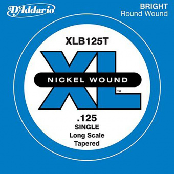 XLB125T Nickel Wound Tapered Отдельная струна для бас-гитары, никелированная, .125, D'Addario от магазина Соло в Иркутске