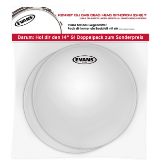 ESP-B14G1X2 G1 Coated Пластик для малого, том и тимбалес барабана 14", 2шт, Evans от магазина Соло в Иркутске