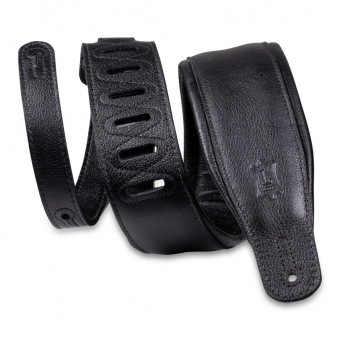 M26GP-BLK-BLK Ремень для гитары, кожаный, черный, Levy's от магазина Соло в Иркутске