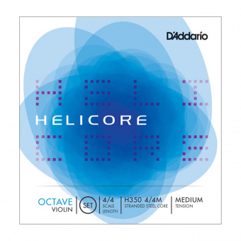 H350-4/4M Helicore Octave Комплект струн для скрипки размером 4/4, среднее натяжение, D'Addario от магазина Соло в Иркутске