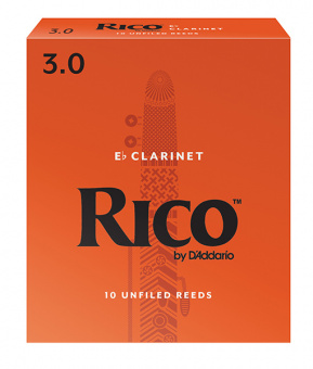 RBA1030 Rico Трости для кларнета Eb, размер 3.0, 10шт, Rico от магазина Соло в Иркутске
