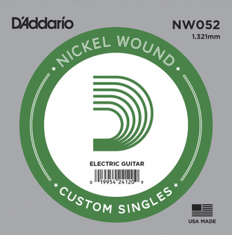 NW052 Nickel Wound Отдельная струна для электрогитары, .052, D'Addario от магазина Соло в Иркутске