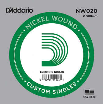 NW020 Nickel Wound Отдельная струна для электрогитары, .020, D'Addario от магазина Соло в Иркутске