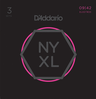 NYXL0942-3P NYXL 3 Комплекта струн для электрогитары, Super Light, 09-42, D'Addario от магазина Соло в Иркутске