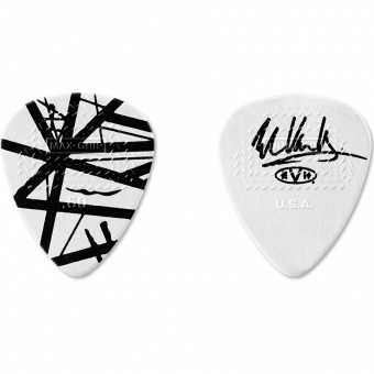 EVHR03 EVH White With Black Stripes Медиаторы 24шт, толщина 0.60мм, Dunlop от магазина Соло в Иркутске