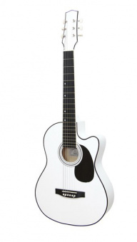 H-324-WH Акустическая гитара, с вырезом, белая, Амистар от магазина Соло в Иркутске