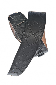 25LWV-01 Кожаный ремень для гитары, рисунок «Large Basket Weave», черный, Planet Waves от магазина Соло в Иркутске