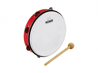 NINO24R Тамбурин 10", пластик, одни ряд бубенцов, Nino Percussion от магазина Соло в Иркутске