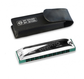 31401C Concerto Steel C Губная гармошка октавная, Seydel Sohne от магазина Соло в Иркутске