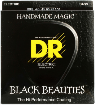 BKB-45 Black Beauties Комплект струн для бас-гитары, сталь, с покрытием, Medium, 45-105, DR от магазина Соло в Иркутске