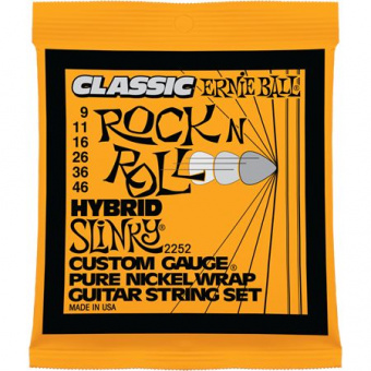 P02252 Pure Nickel Hybrid Slinky Комплект cтрун для электрогитары, никель, 9-46, Ernie Ball от магазина Соло в Иркутске
