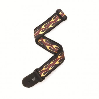 50F09 Ремень для гитары, рисунок «Hot Rod Flame», красный, Planet Waves от магазина Соло в Иркутске