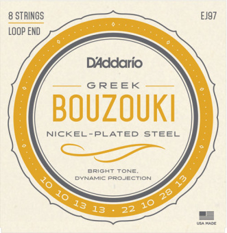 EJ97 Комплект струн для греческого бузуки, никелированные, 10-28, D'Addario от магазина Соло в Иркутске