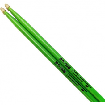 KKGN0CG5B Барабанные палочки 5В, граб, деревянный наконечник, зеленые, KK Percussion от магазина Соло в Иркутске