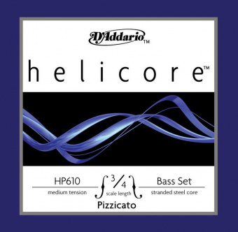 HP610-3/4M Helicore Pizzicato Комплект струн для контрабаса 3/4, среднее натяжение, D'Addario от магазина Соло в Иркутске