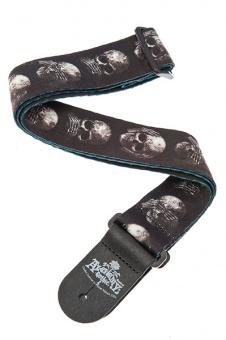 50AL01 Alchemy Gothic Ремень для гитары, рисунок «Muted Skulls», Planet Waves от магазина Соло в Иркутске