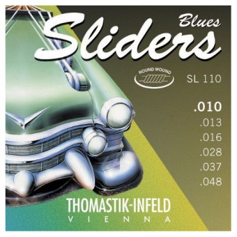 SL110 Blues Sliders Комплект струн для электрогитары, Med.Light, сталь/никель,шелк, 10-48, Thomastik от магазина Соло в Иркутске