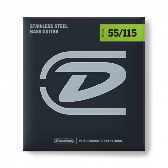 DBS55115 Комплект струн для бас-гитары, нерж.сталь, Extra Heavy, 55-115, Dunlop от магазина Соло в Иркутске
