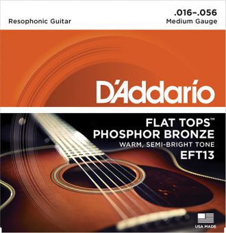 EFT13 FLAT TOPS Струны для акустической гитары фосфорная бронза 16-56 D`Addario от магазина Соло в Иркутске