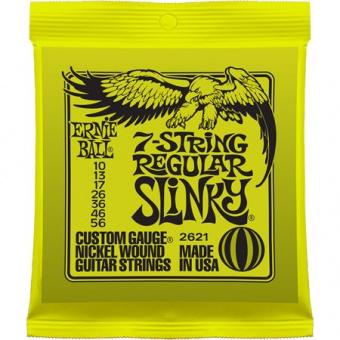 P02621 Regular Slinky Комплект cтрун для 7-струнной электрогитары, никель, 10-56, Ernie Ball от магазина Соло в Иркутске