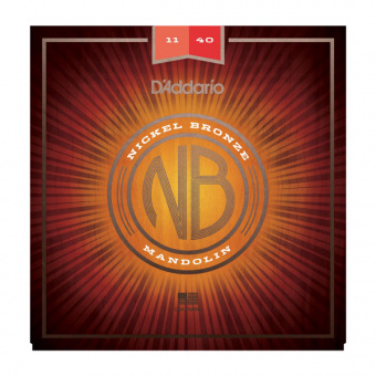 NBM1140 Nickel Bronze Комплект струн для мандолины, фосфорная бронза, Medium, 11-40, D'Addario от магазина Соло в Иркутске