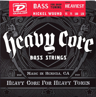 DBHCN55120 Heavy Core Комплект струн для бас-гитары, никелированные, 55-120, Dunlop от магазина Соло в Иркутске