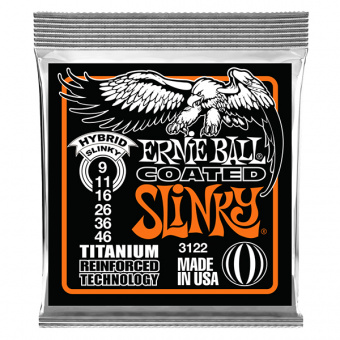 P03122 RPS Hybrid Slinky Coated Комплект струн для электрогитары, никелированные, 9-46, Ernie Ball от магазина Соло в Иркутске