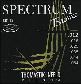 SB112 Spectrum Bronze Комплект струн для акустической гитары, сталь/бронза, 012-054, Thomastik от магазина Соло в Иркутске