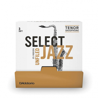 RRS01TSX3S-B25 Select Jazz Unfiled Трости для саксофона тенор, размер 3, мягкие (Soft), 25шт, Rico от магазина Соло в Иркутске