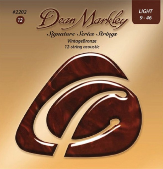 DM2202 Vintage Bronze Комплект струн для 12-струнной акустической гитары, 9-46, Dean Markley от магазина Соло в Иркутске