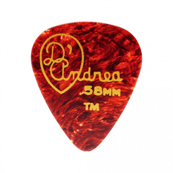 TPG351.058TM Shell Celluloid Медиаторы, 12шт, целлулоид, 0,58мм, D'Andrea от магазина Соло в Иркутске