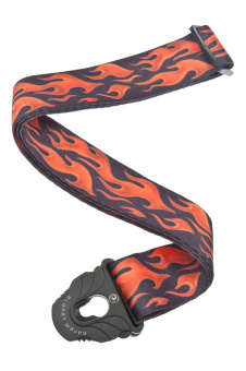 50PLA01 Planet Lock Ремень для гитары с фиксатором, рисунок "Flames" Planet Waves от магазина Соло в Иркутске