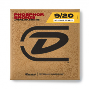 DJP0920 Комплект струн для 5-струнного банджо, фосфорная бронза, 9-20, Dunlop от магазина Соло в Иркутске