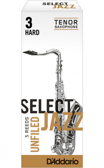 RRS05TSX3H Select Jazz Unfiled Трости для саксофона тенор, размер 3.0, жесткие (Hard), 5шт, Rico от магазина Соло в Иркутске