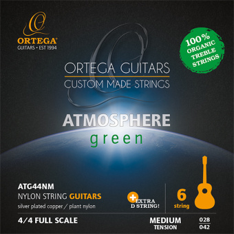 ATG44NM Atmosphere Green Комплект струн для классической гитары, среднее натяжение, Ortega от магазина Соло в Иркутске